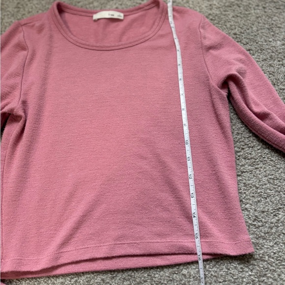 ARITZIA WILFRED FREE cropped Long Sleeve shirt women’s small pink - Picture 9 of 12
